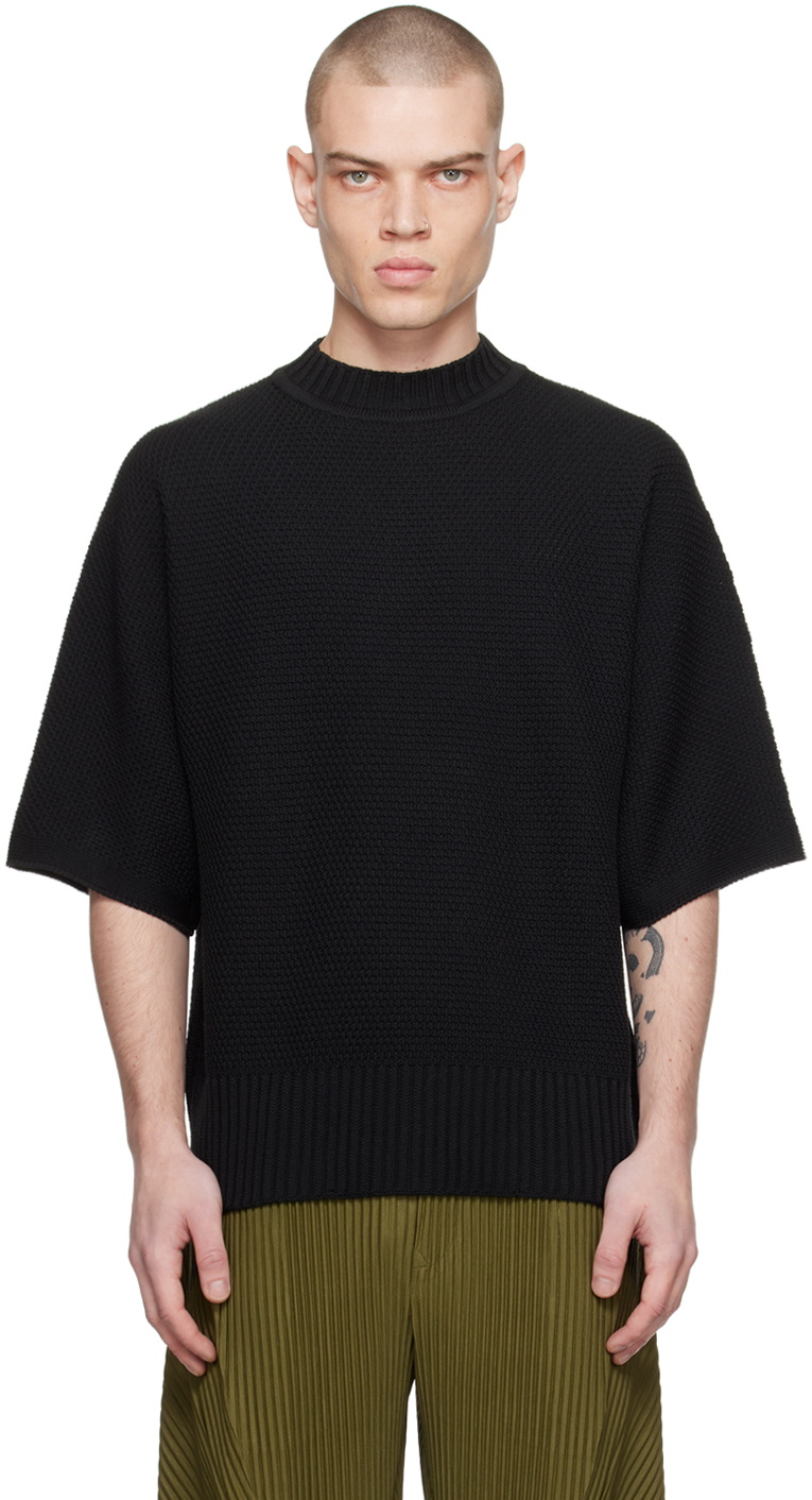 HOMME PLISSÉ ISSEY MIYAKE Black Rustic Sweater Homme Plisse Issey Miyake