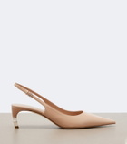Gucci Castello leather slingback pumps