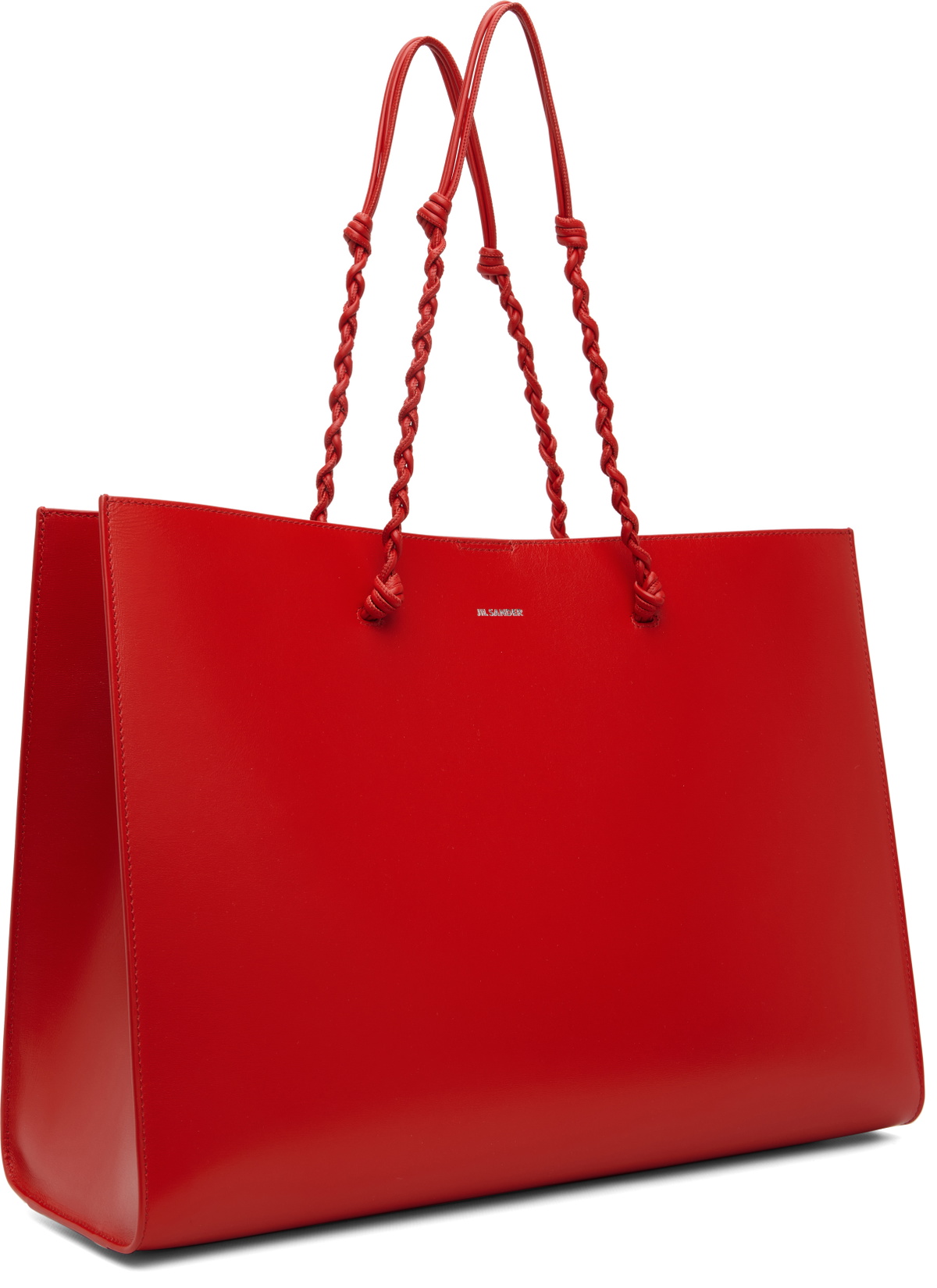 Jil Sander Red Tangle Shopping EW Tote