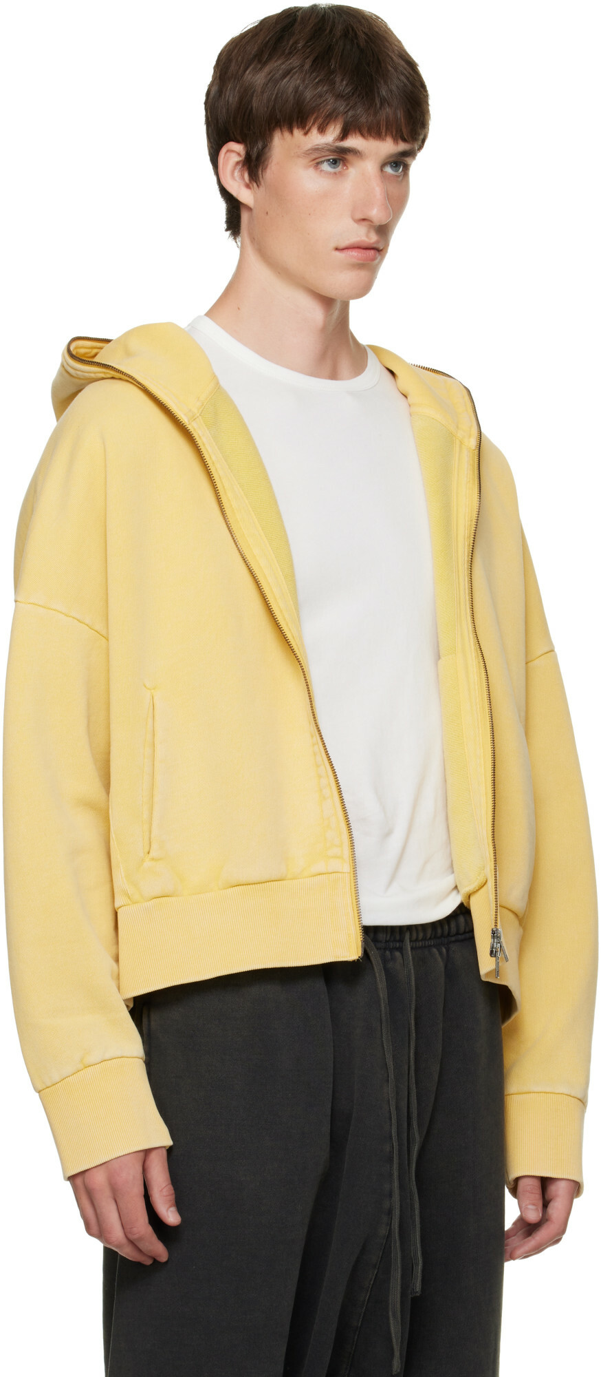 Entire Studios Yellow Eternal Zip Hoodie