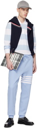 Thom Browne Blue 4-Bar Lounge Pants