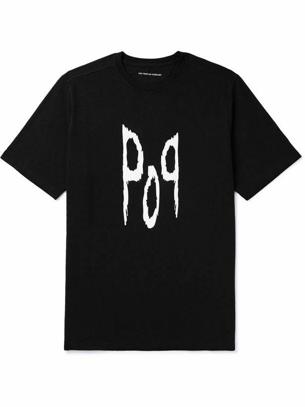 Photo: Pop Trading Company - Corn Logo-Print Cotton-Jersey T-Shirt - Black