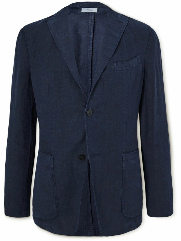 Photo: Boglioli - Garment-Dyed Linen Blazer - Blue