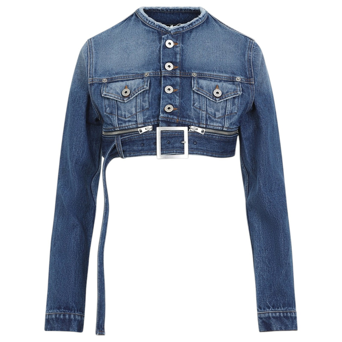 Jean Paul Gaultier Indigo 'The Lace-Up' Denim Jacket Jean