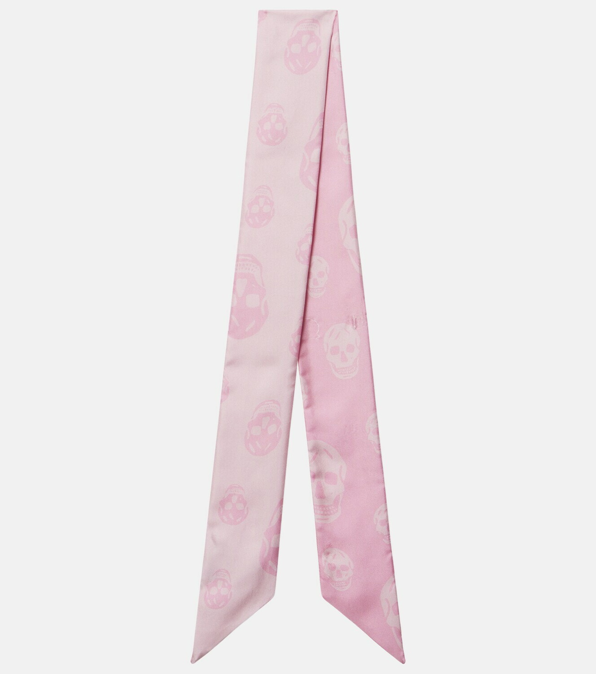 McQueen Skull silk twill scarf