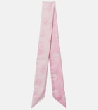 McQueen Skull silk twill scarf