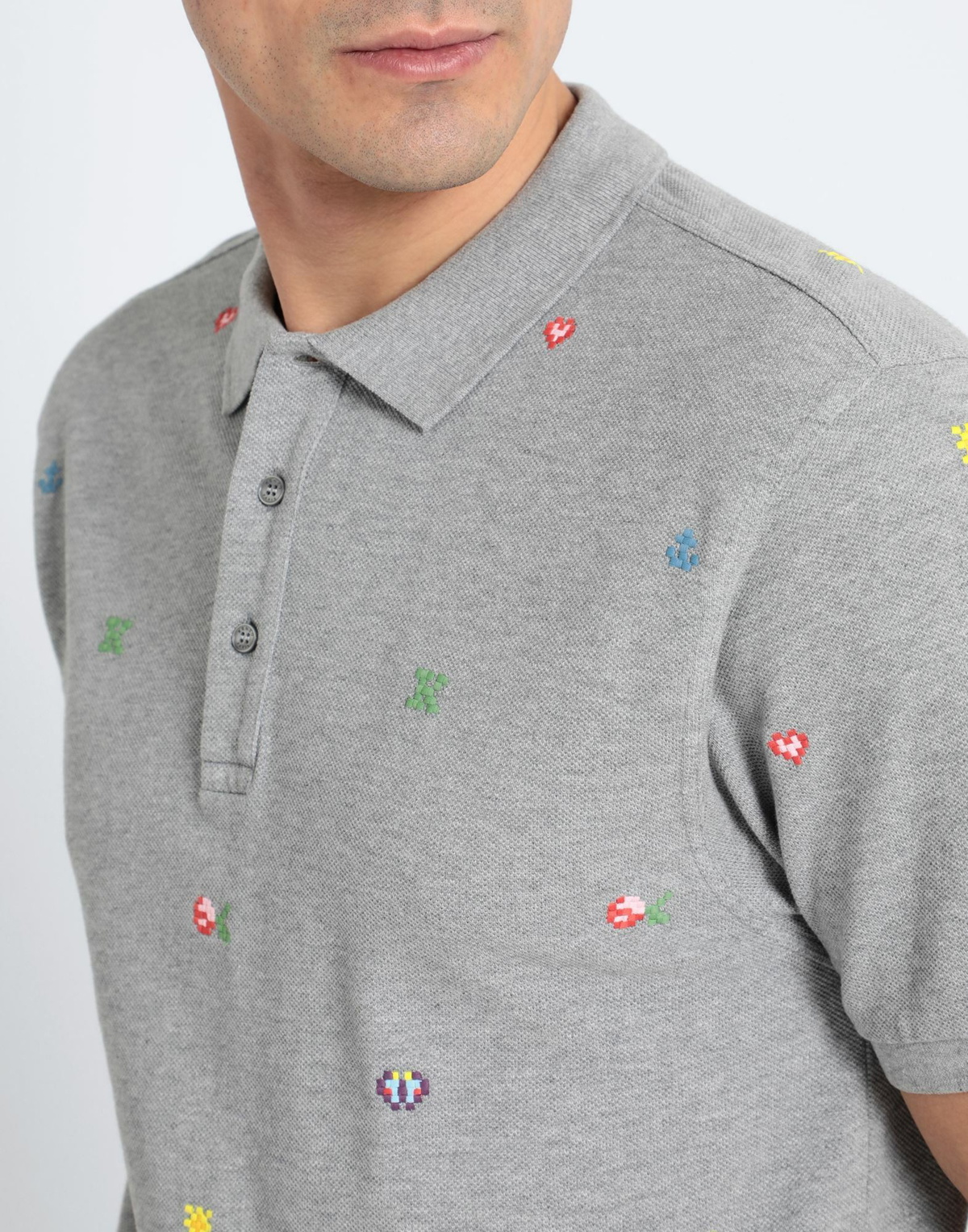 Kenzo Mens Polo shirt in Grey