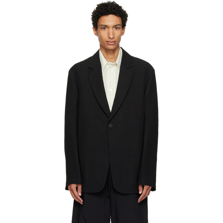 Photo: Studio Nicholson Black Denison Linen Blazer