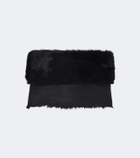 Gucci Off-shoulder shearling crop top