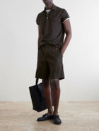 Zegna - Silk, Cashmere and Linen-Blend Polo Shirt - Brown