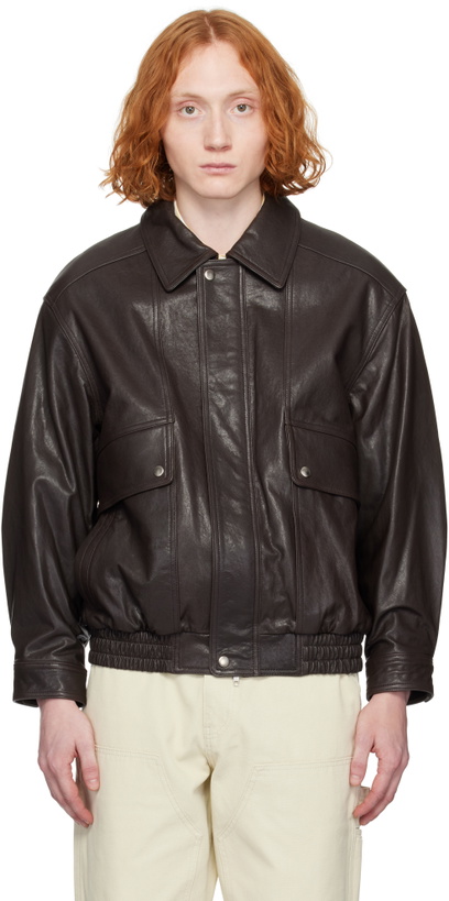 Photo: Dunst Brown Oversized Vintage Leather Jacket