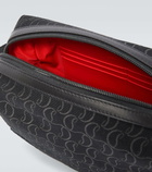 Christian Louboutin Zip N Flap logo jacquard pouch