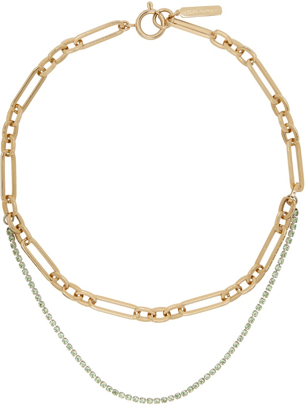 Photo: Justine Clenquet SSENSE Exclusive Gold & Green Paloma Necklace