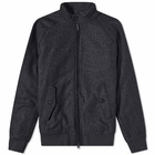 Baracuta Men's G9 Wool Blend Harrigton Jacket in Herringbone Navy