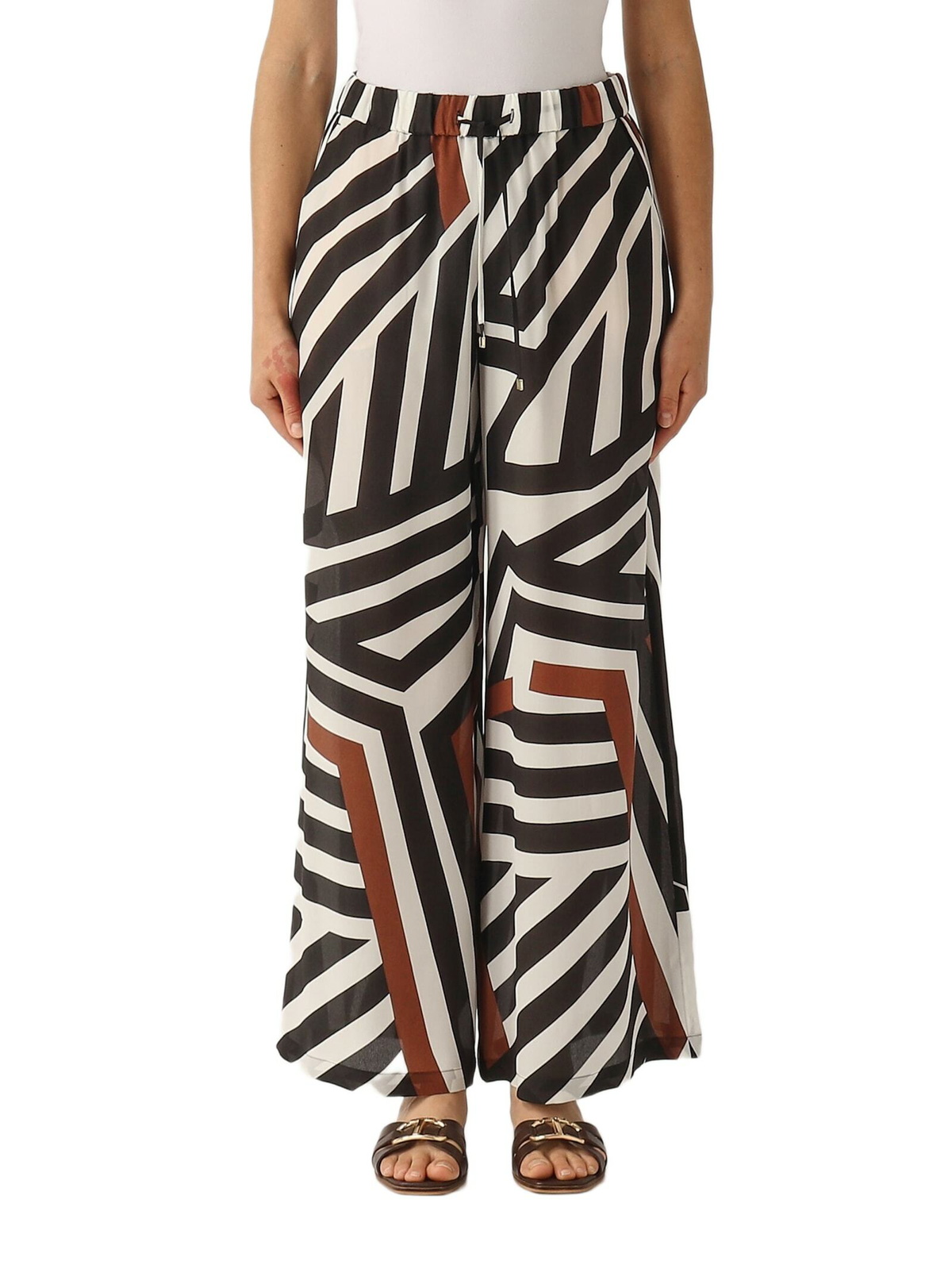 【関税＆送料込み】Max Mara Studio Siamese Trousers Straight-fit faded linen trousers, beige | 