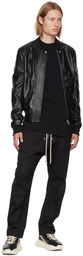 Rick Owens Black Lambskin Leather Jacket