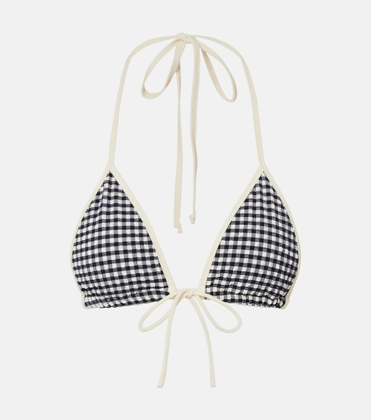 Montce Emma gingham seersucker bikini top