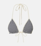 Montce Emma gingham seersucker bikini top