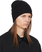 Y's For Men Black Knit Beanie