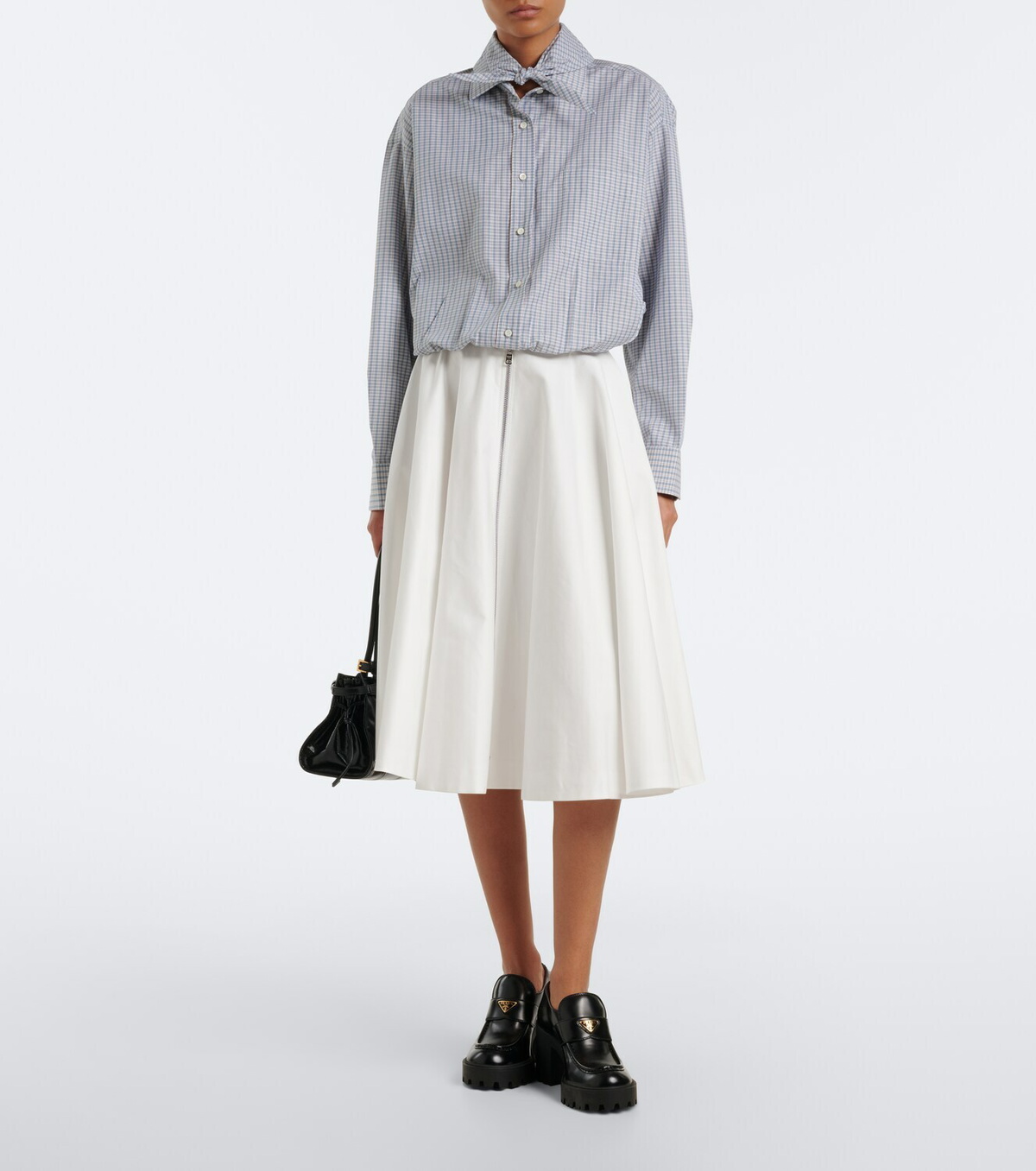 Prada Leather platform loafers