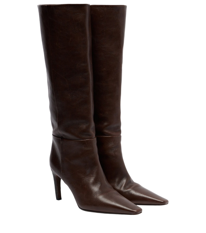Photo: Brunello Cucinelli Monili leather knee-high boots