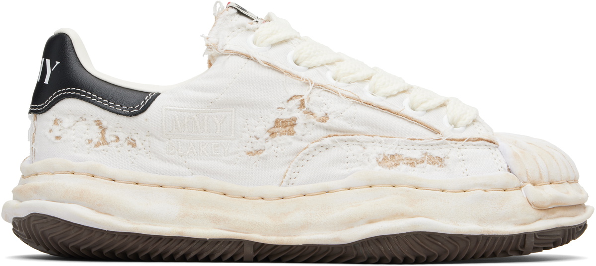 Maison MIHARA YASUHIRO Off-White 'Blakey' OG Sole Ripped Overdye Canvas Sneakers