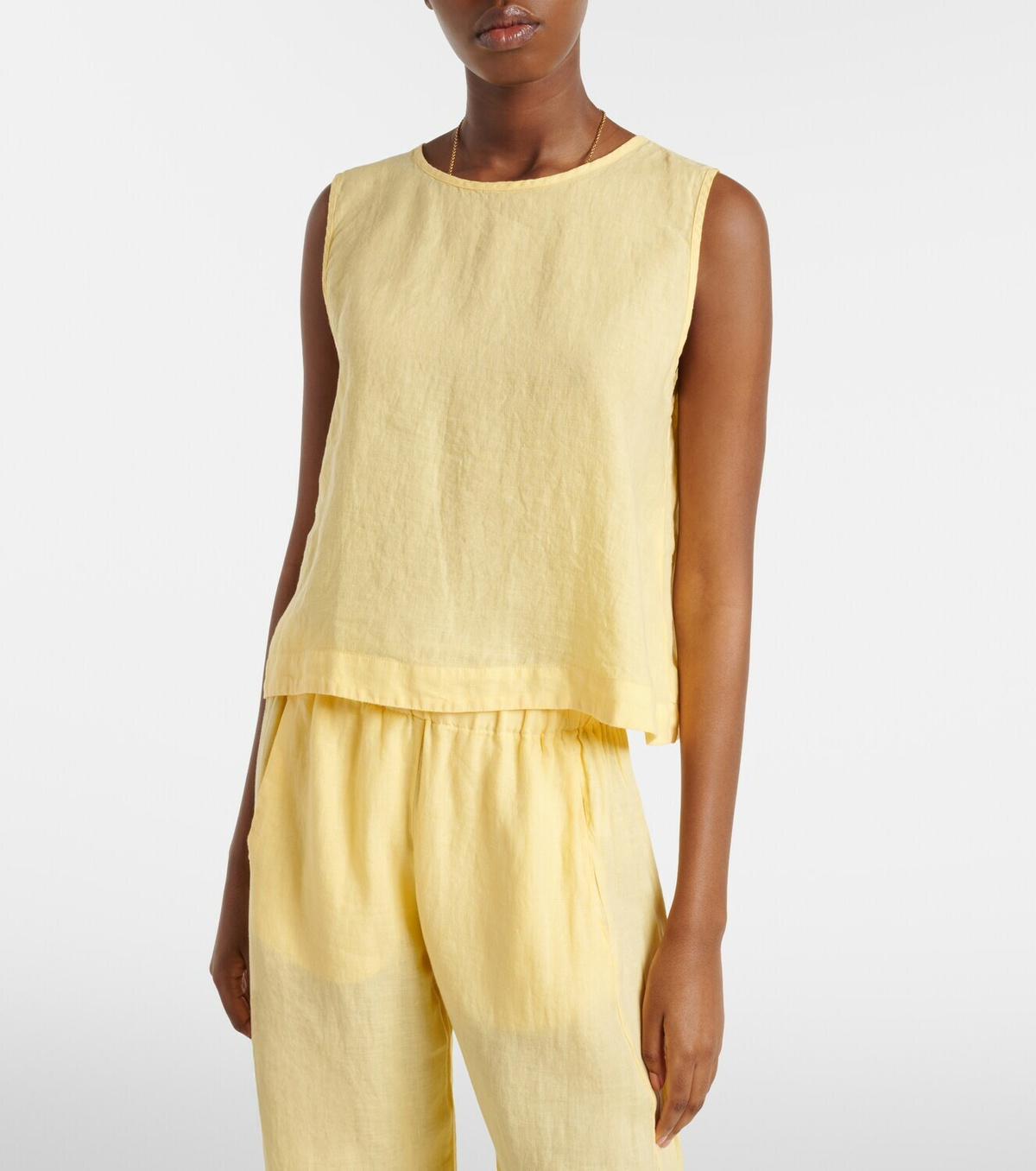 Velvet Maxine linen top