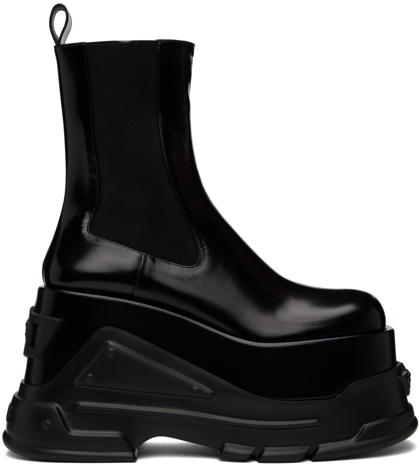 Versace Black Medusa Anthem Platform Boots Versace
