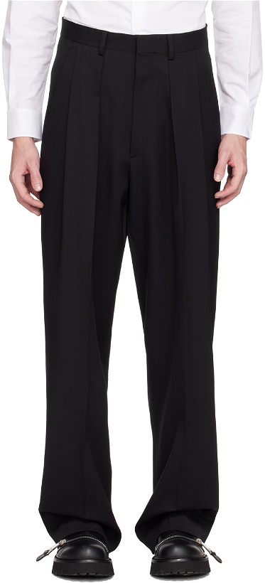 Photo: Moschino Black Pleated Trousers