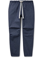 BEAMS PLUS - Gym Tapered Stretch Cotton-Blend Twill Drawstring Trousers - Blue - L