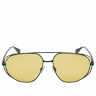 Bottega Veneta Eyewear Bottega Veneta BV1344S Sunglasses in Black/Yellow 