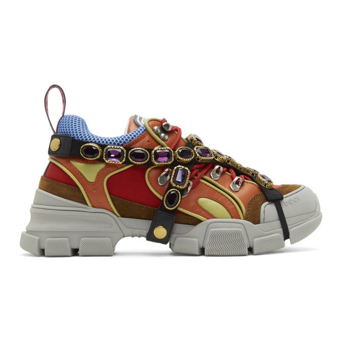 Photo: Gucci Multicolor Removable Crystals Flashtrek Sneakers