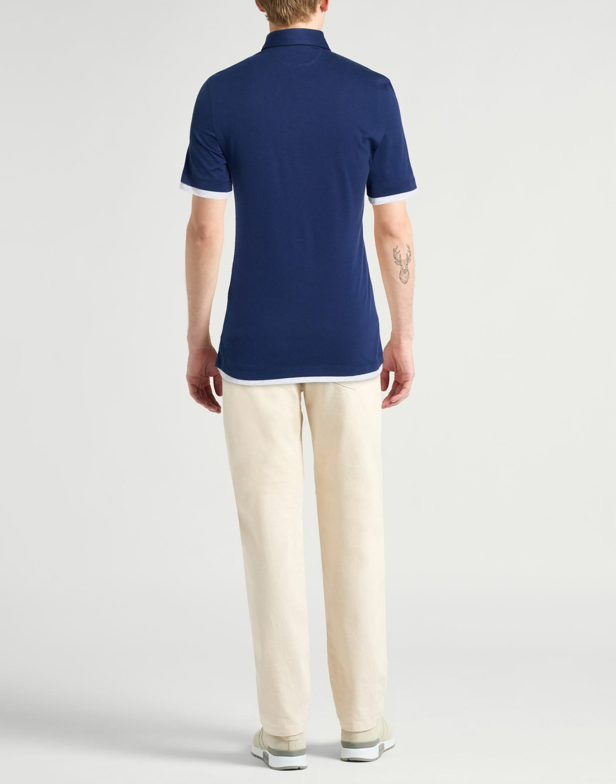 Brunello Cucinelli Mens Polo shirt in Navy