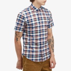 Polo Ralph Lauren Men's Short Sleeve Check Shirt in White Blue Multi