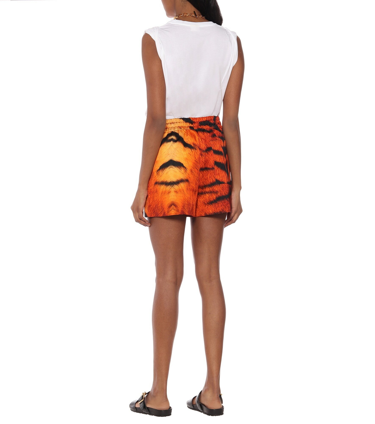 Dries Van Noten - Tiger-print drawstring shorts Dries Van Noten