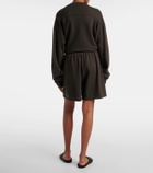 The Row Gana cotton and cashmere terry shorts