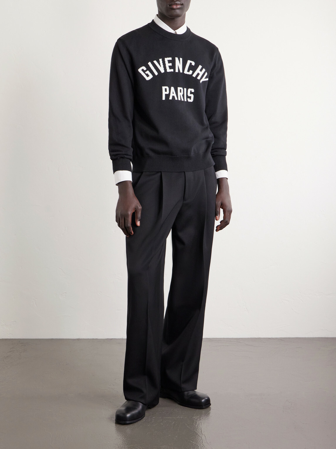 Givenchy - Knitted Cotton-Blend Sweater - Black