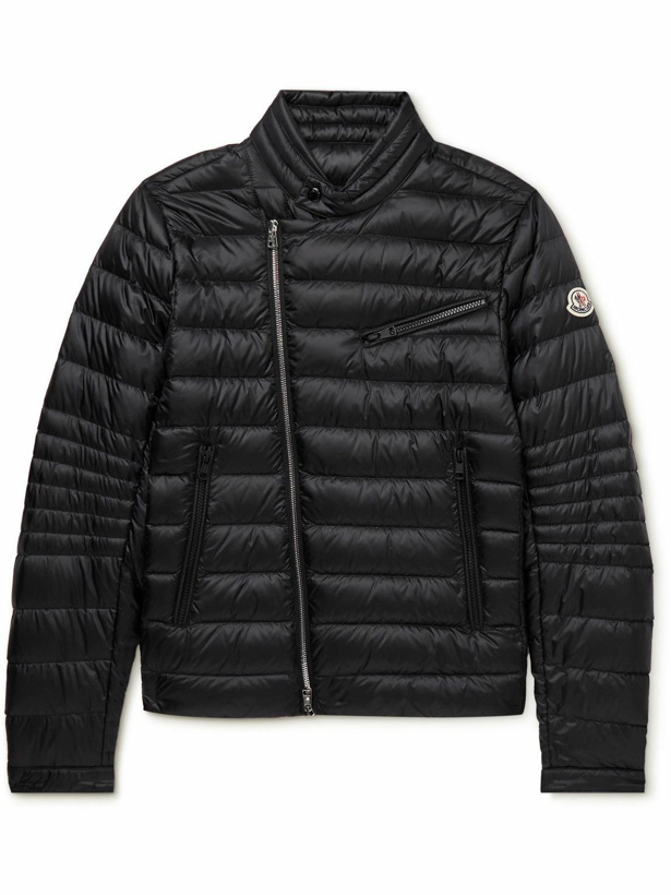 Photo: Moncler - Helianthe Grosgrain-Trimmed Quilted Nylon Down Jacket - Black