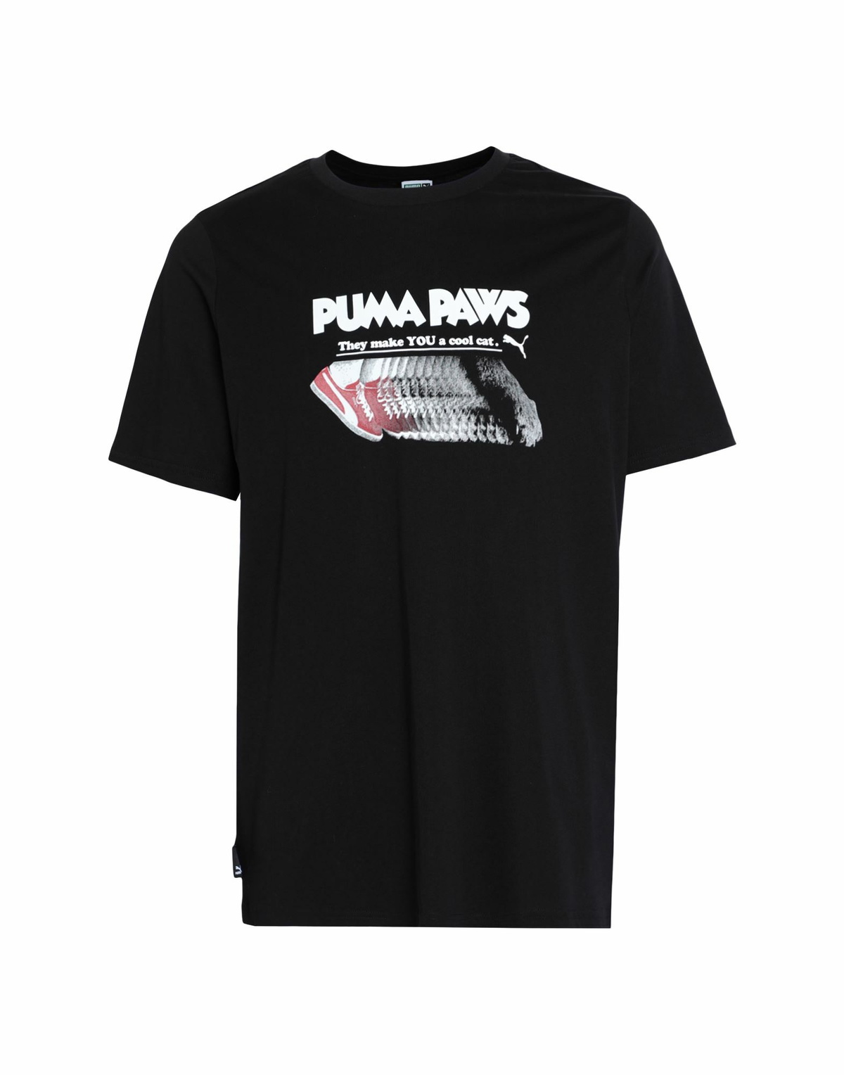 Puma Graphics Puma Paws Archive Tee Mens T-shirt in Black