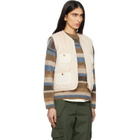 Moncler Beige Mimosas Braided Trim Teddy Down Vest