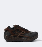 Loewe Pogo suede-trimmed sneakers