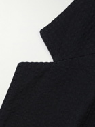 Officine Générale - Leon Double-Breasted Cotton-Seersucker Suit Jacket - Black