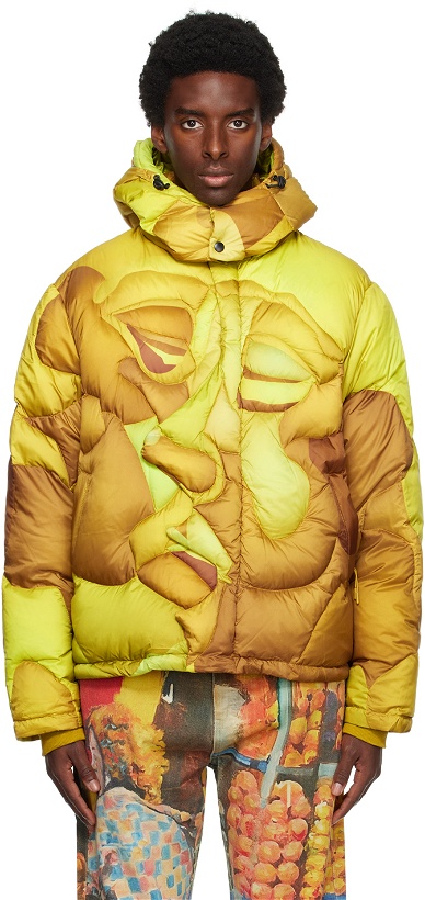 Photo: KidSuper Yellow Kissing Down Jacket