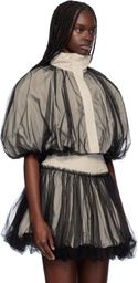 Renaissance Renaissance Gray Tiny Tulle Bomber Jacket