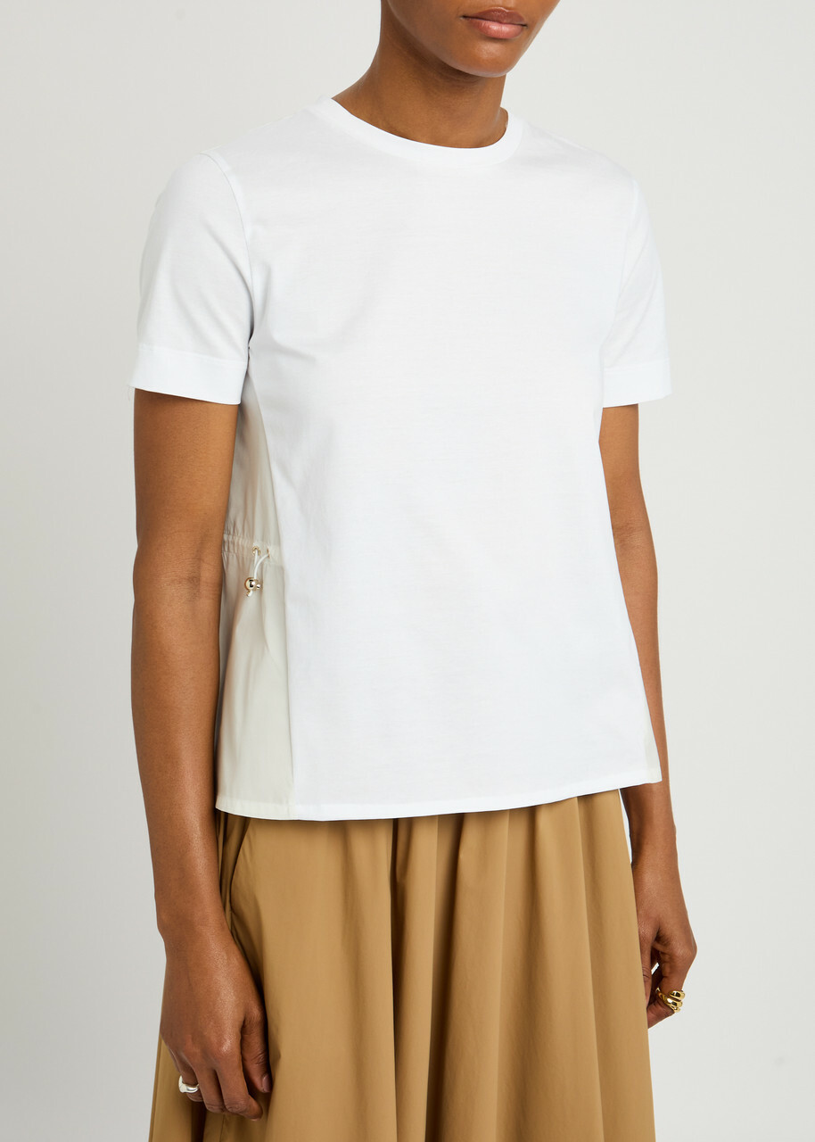 Herno Nylon-back Toggle-fastening Cotton T-shirt White