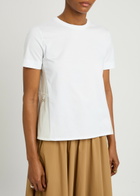 Herno Nylon-back Toggle-fastening Cotton T-shirt White