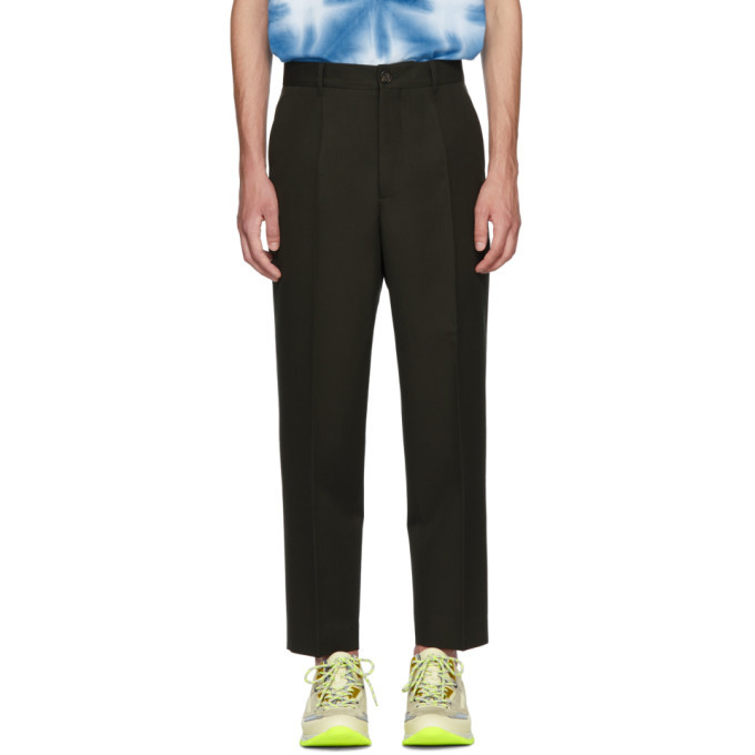 Marni Green Classic Wool Trousers Marni