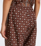 Dôen Yarrow printed cotton tapered pants