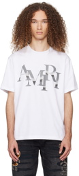 AMIRI White Staggered Chrome T-Shirt