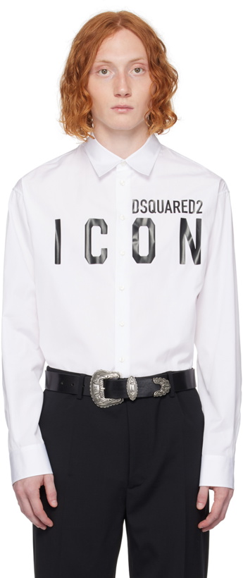 Photo: Dsquared2 White 'Be Icon' Shirt